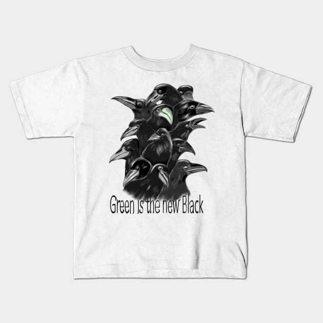 Green is the new black Kids T-Shirt by msmart